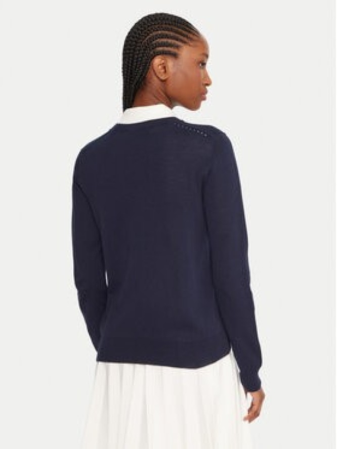 Lacoste Sweter AF4145 Granatowy Regular Fit