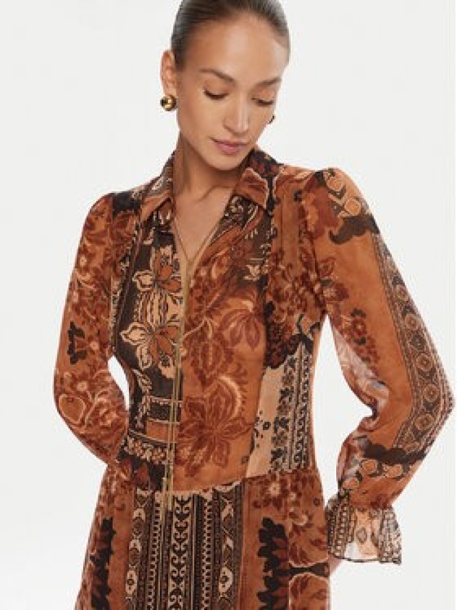 Rinascimento Sukienka koktajlowa CFC0125465003 Brązowy Regular Fit