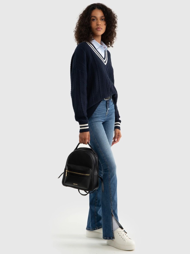 Sneakersy damskie ze skóry ekologicznej białe OO274277 101