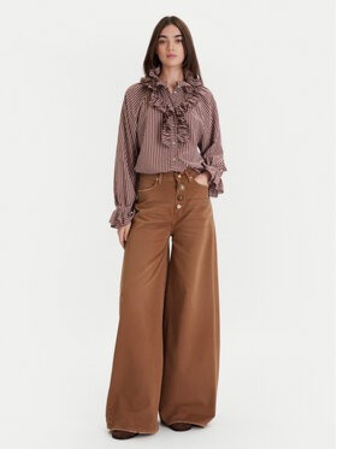 ViCOLO Koszula TF0287 Brązowy Regular Fit