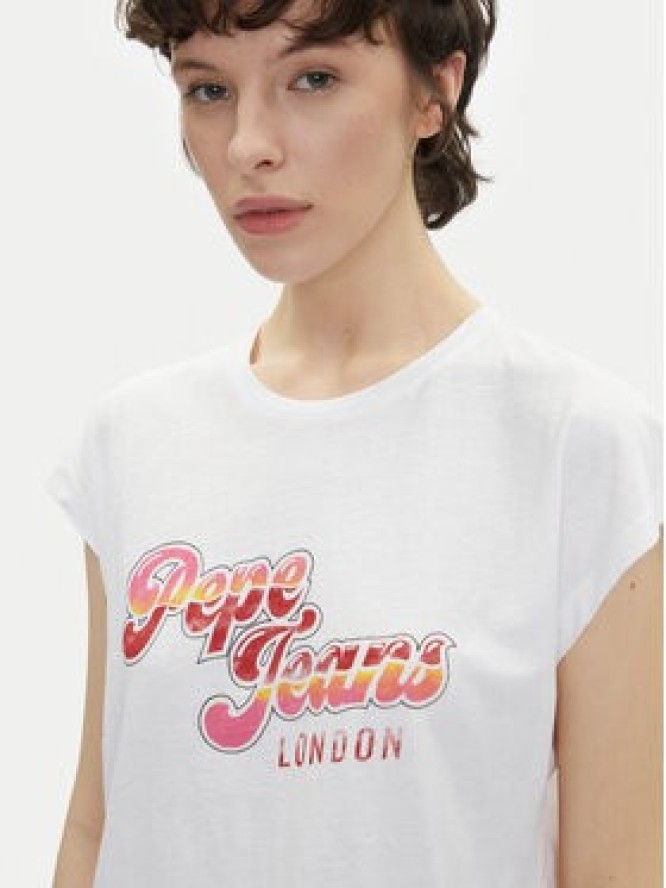Pepe Jeans T-Shirt Rosalie PL506033 Biały Regular Fit