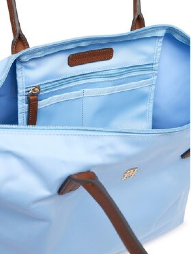 Tommy Hilfiger Torebka Popette Tote AW0AW17711 Błękitny
