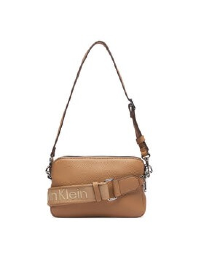 Calvin Klein Torebka Webbing 2X Strap Camera Bag LV04F3656G Beżowy