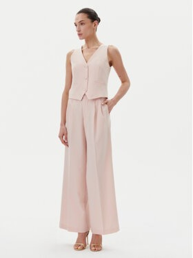 Rinascimento Spodnie palazzo CFC0123671003 Różowy Regular Fit