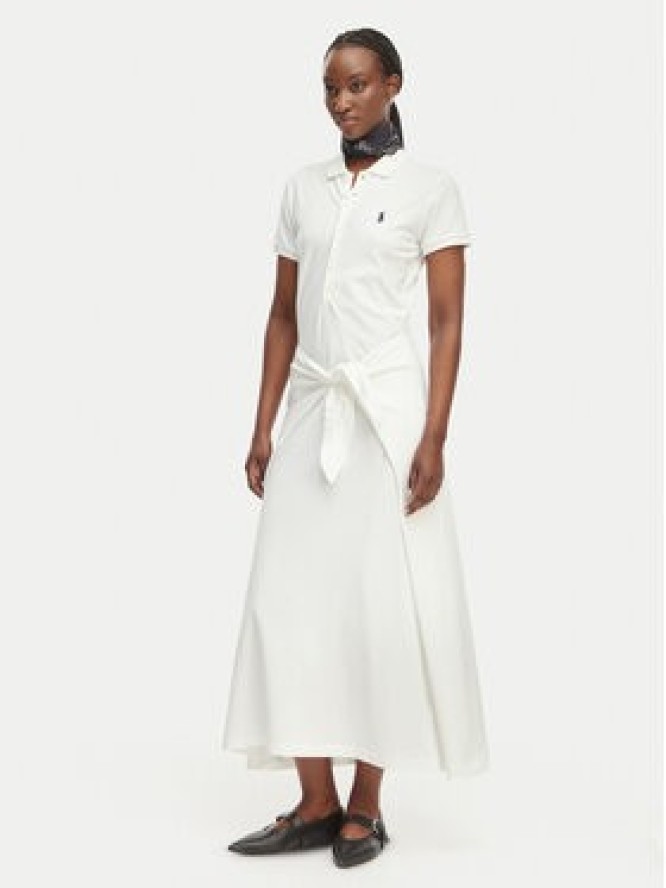Polo Ralph Lauren Sukienka codzienna 211A12906001 Biały Regular Fit