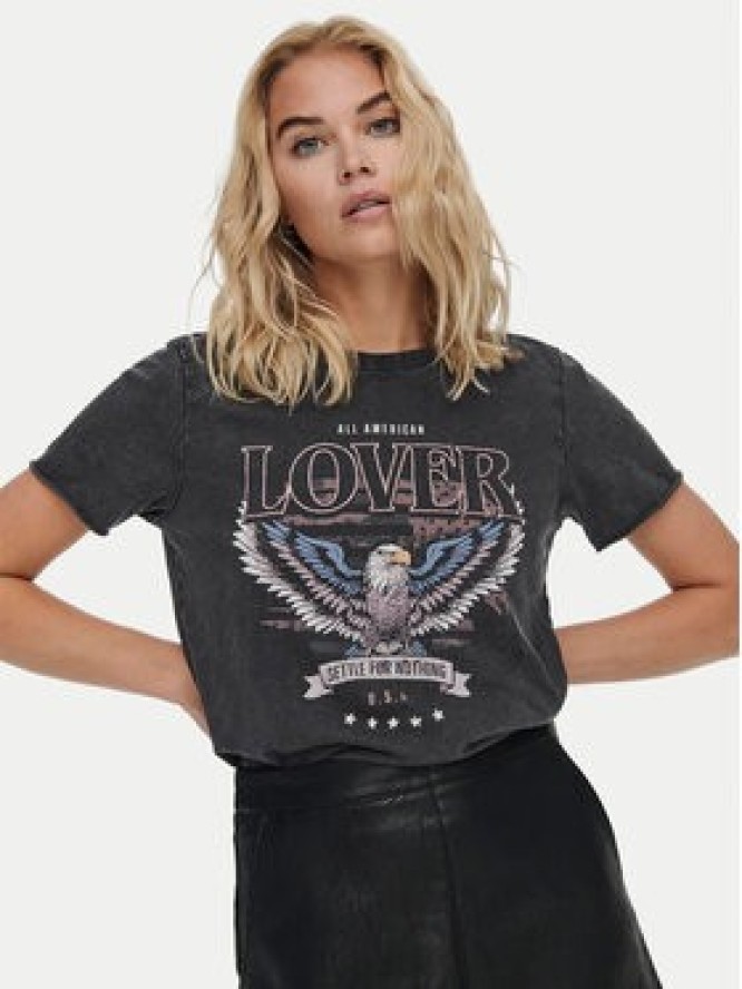 ONLY T-Shirt Lucy 15215721 Czarny Regular Fit