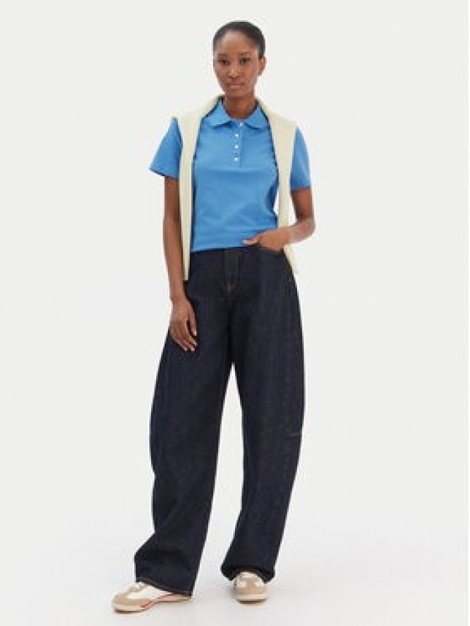 Tommy Hilfiger Polo 1985 WW0WW43225 Niebieski Slim Fit