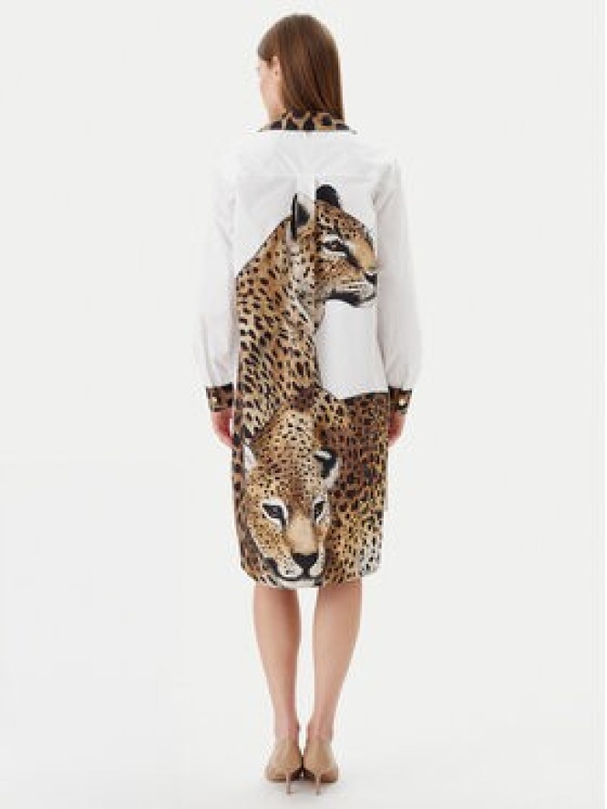 LOLA CASADEMUNT Sukienka koszulowa LS2515040 Biały Regular Fit