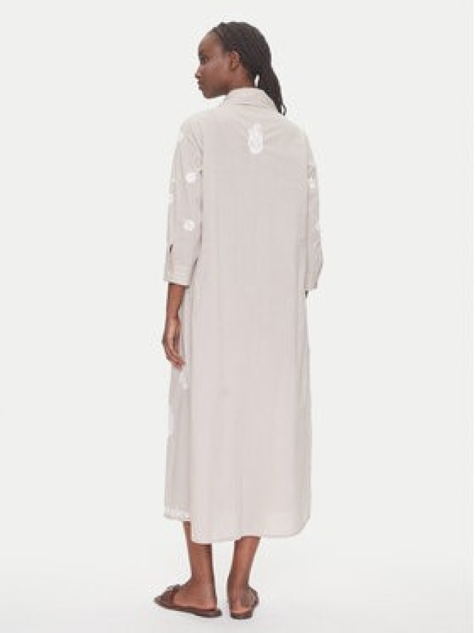 Selmark Sukienka letnia BC196 Beżowy Relaxed Fit