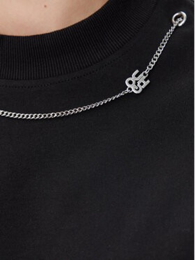 HUGO Bluza Dewita 50530446 Czarny Oversize