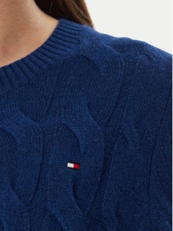 Tommy Hilfiger Sweter WW0WW43586 Granatowy Regular Fit