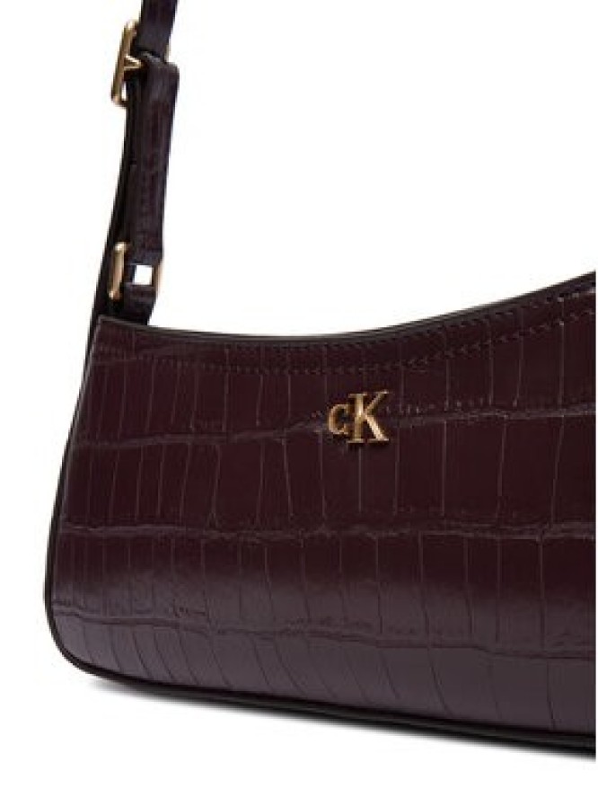 Calvin Klein Torebka Ck Croc Small LV04F3283G Bordowy