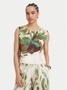 ACCESS FASHION Top 63-2078-0250 Kremowy Regular Fit
