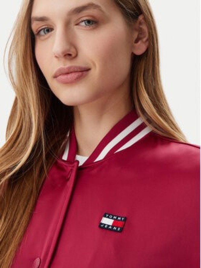 Tommy Jeans Kurtka bomber Satin Coach DW0DW20229 Różowy Regular Fit