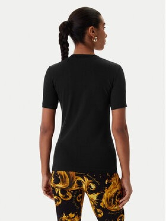 Versace Jeans Couture T-Shirt 80HAHT02 CJ03T Czarny Slim Fit