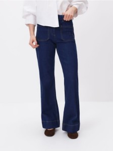 Jeansy flare - niebieski
