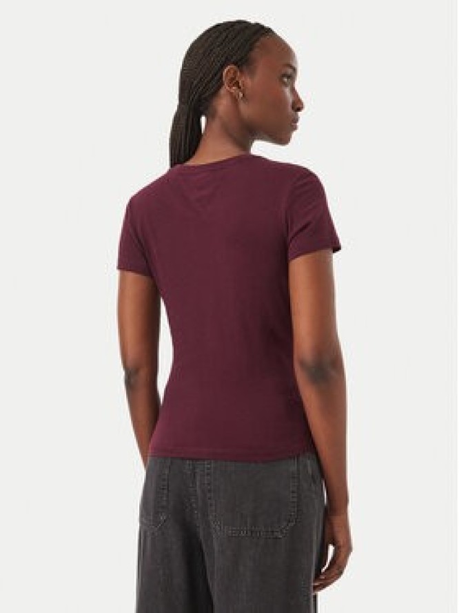 Tommy Jeans T-Shirt DW0DW20459 Fioletowy Slim Fit