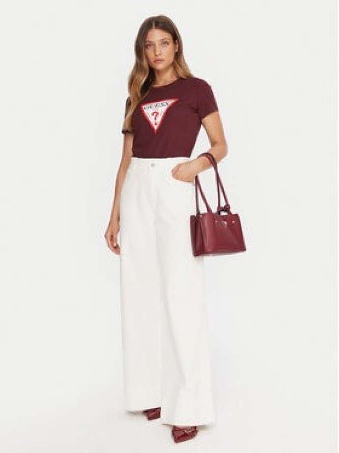 Guess T-Shirt W1YI1B I3Z14 Bordowy Regular Fit