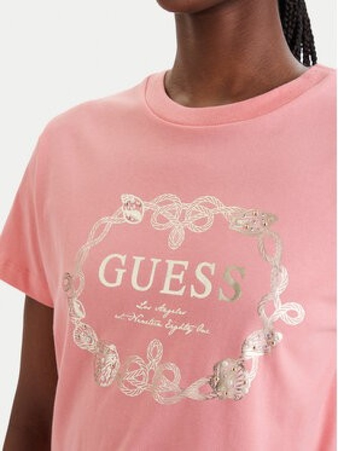 Guess Longsleeve E6GI00 I3Z14 Różowy Regular Fit