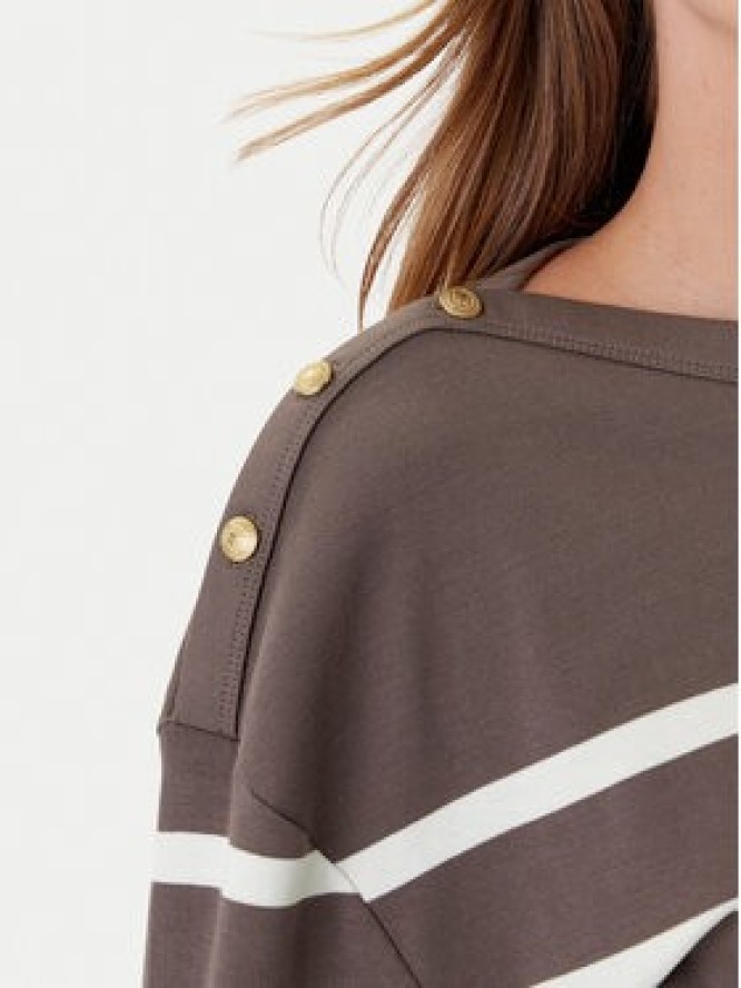 Tommy Hilfiger Bluzka Gold Button WW0WW45760 Brązowy Relaxed Fit