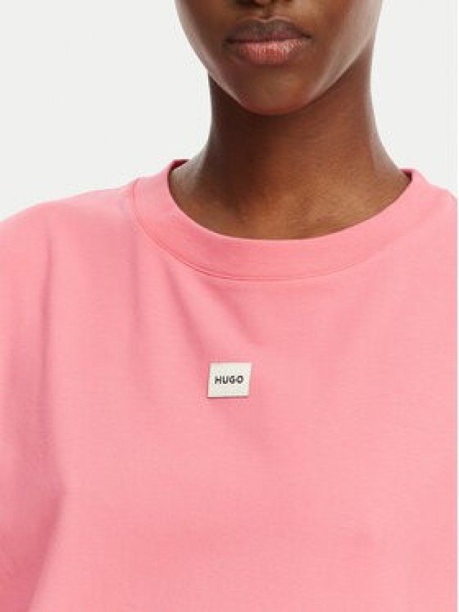 HUGO T-Shirt Signature 50556807 Różowy Regular Fit