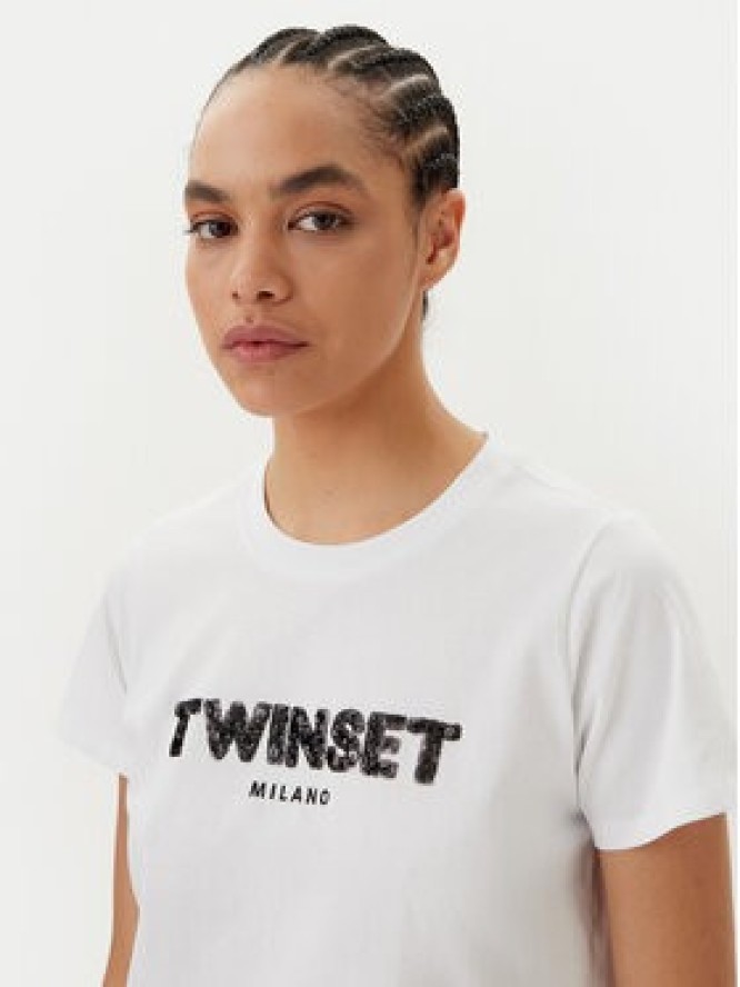 TWINSET T-Shirt 251TP2070 Biały Regular Fit
