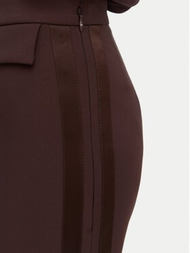 Elisabetta Franchi Spodnie materiałowe PA-185-62E2-V270 Brązowy ciemny Slim Fit