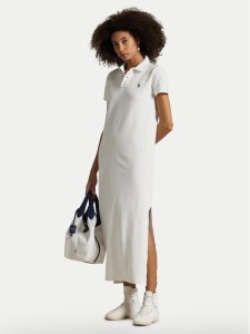 Polo Ralph Lauren Sukienka codzienna 211968291001 Biały Regular Fit