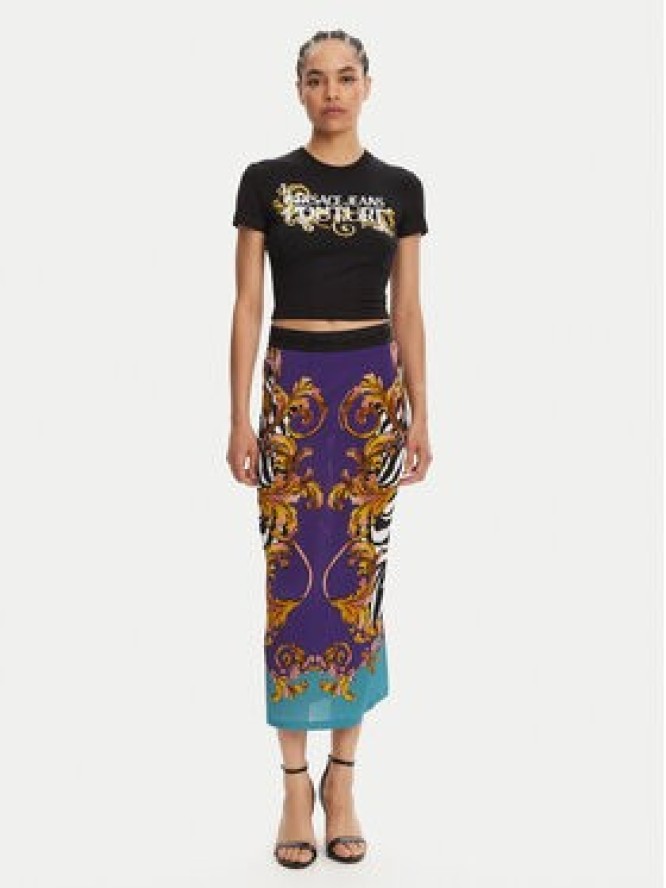 Versace Jeans Couture T-Shirt 78HAHC05 Czarny Slim Fit