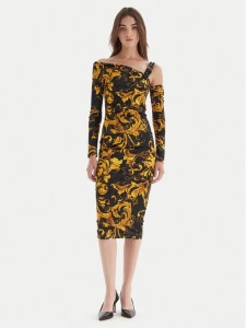 Versace Jeans Couture Sukienka koktajlowa 79HAO974 JS508 Czarny Slim Fit
