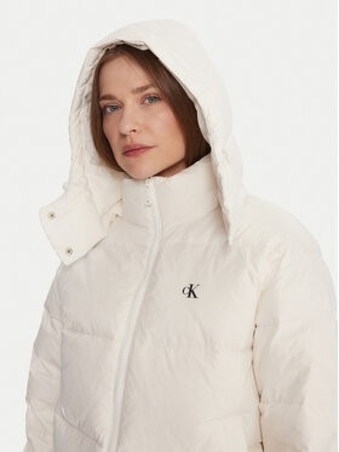Calvin Klein Jeans Kurtka puchowa Essential LV047D501G Écru Relaxed Fit