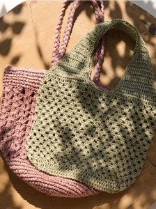 Duża torebka hobo - jasnozielony