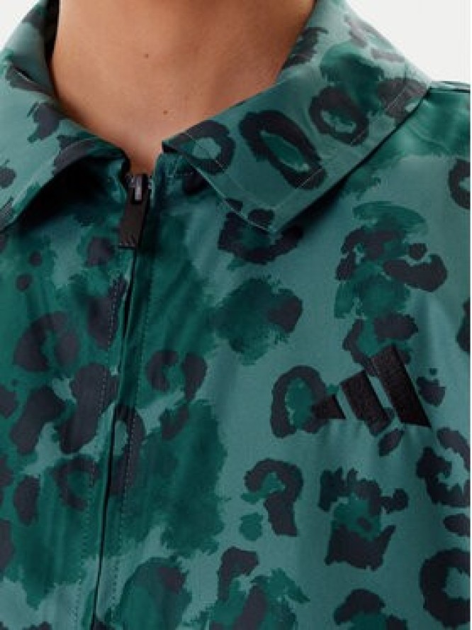 adidas Kamizelka Animal Print 3-Stripes JV6958 Zielony Loose Fit