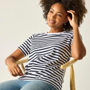 Damska koszulka z krótkim rękawem w paski Bayletta