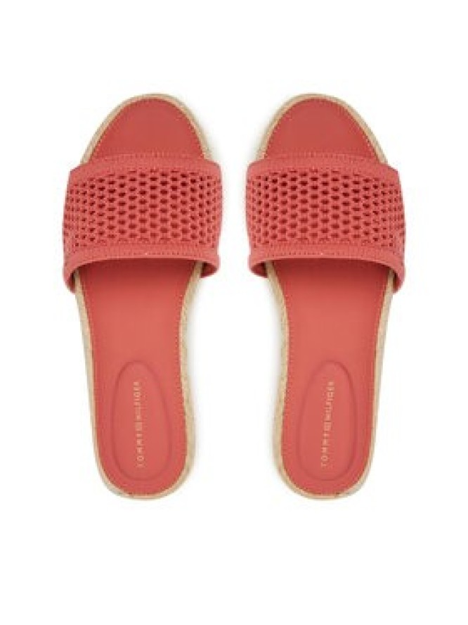 Tommy Hilfiger Espadryle Knit Mesh Espadrille Flat Sandal FW0FW08744 Koralowy