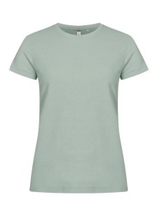 clique Basic-T Women Dopasowana koszulka z bawełny - Sage Green