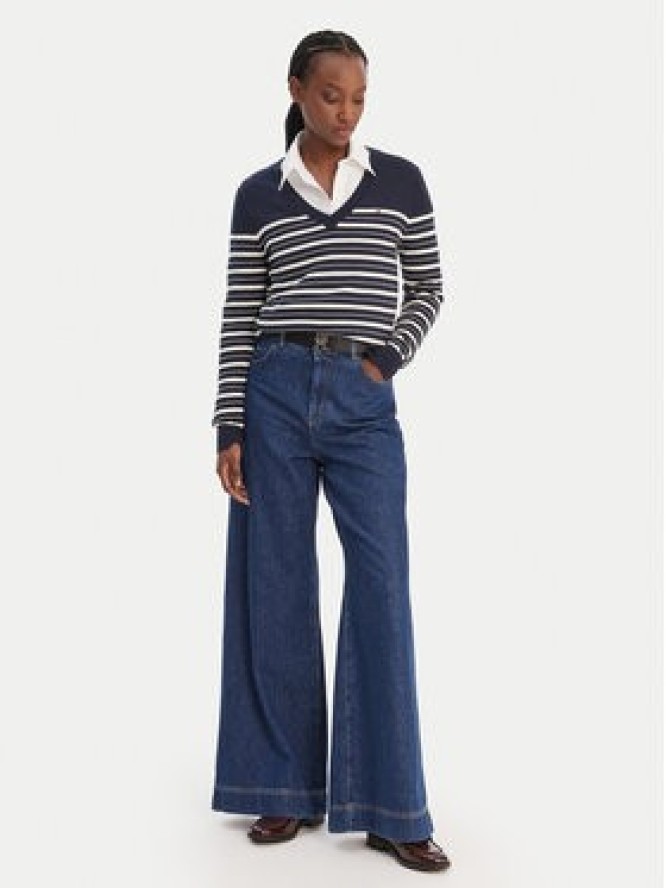 Tommy Hilfiger Sweter WW0WW40098 Granatowy Regular Fit