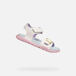 Sandały GEOX J SANDAL FUSBETTO GI Biały