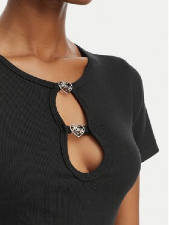 HUGO T-Shirt Diheart 50562071 Czarny Slim Fit