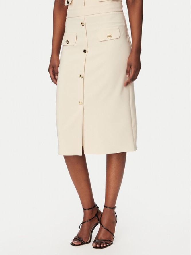 Rinascimento Spódnica ołówkowa CFC0128271003 Beżowy Slim Fit