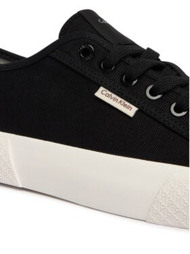 Calvin Klein Trampki Vulc Low Lace Up Canvas HW0HW02975 Czarny