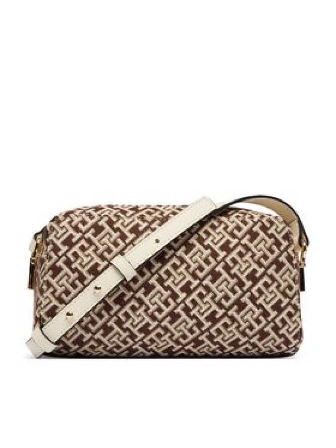 Tommy Hilfiger Torebka Th Grace Camera Bag Jacquard AW0AW18864 Brązowy