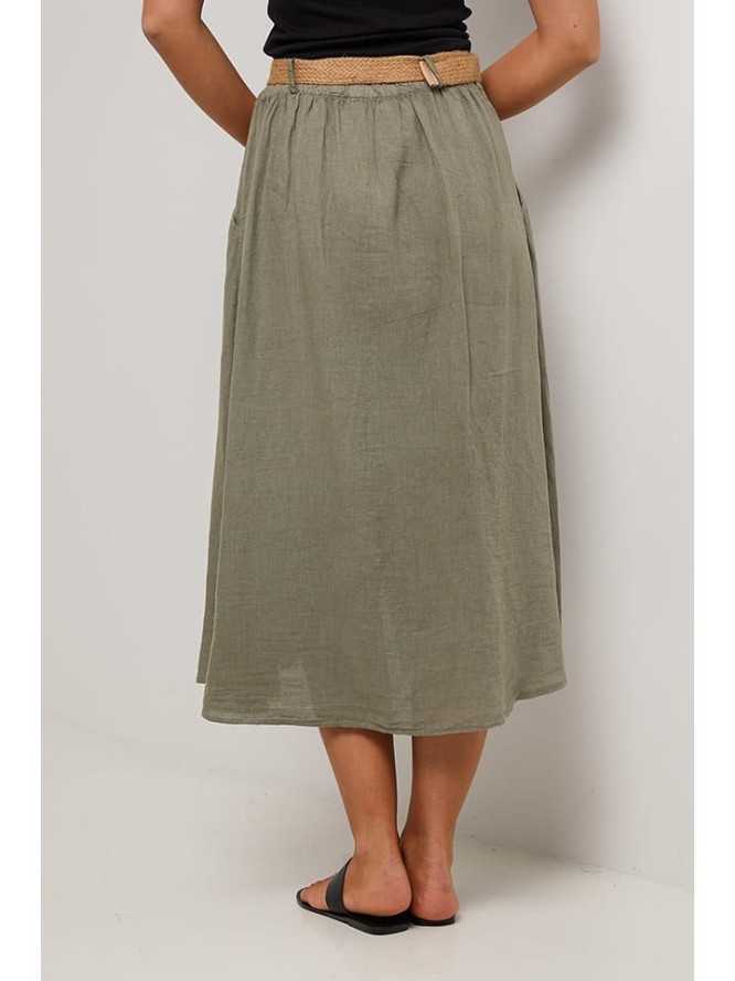 Le Monde du Lin Spódnica w kolorze khaki rozmiar: 38/40