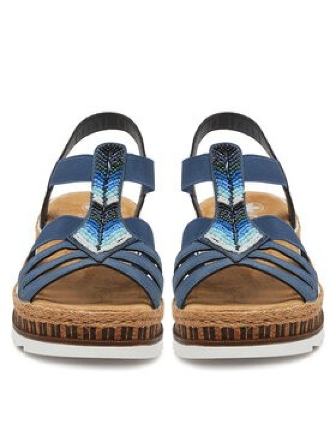 Rieker Sandały V7909-12 Granatowy