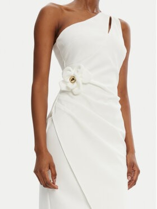 Rinascimento Sukienka koktajlowa CFC0122878003 Biały Regular Fit