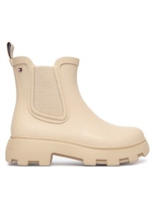 Tommy Hilfiger Kalosze Flag Cleated FW0FW09387 Beżowy