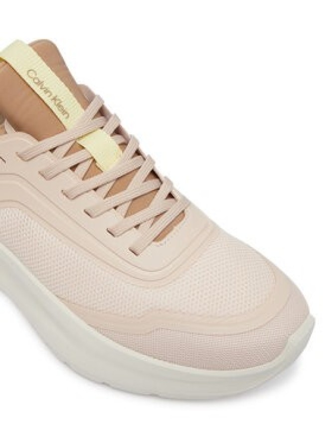 Calvin Klein Sneakersy Light Eva Run Sock Mesh HW0HW03023 Beżowy