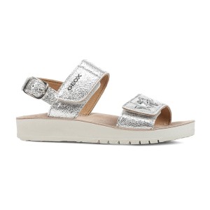 Sandały GEOX J SANDAL COSTAREI GI Srebrny