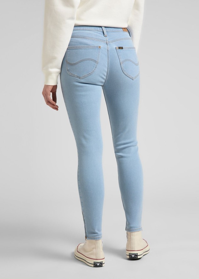 LEE SCARLETT HIGH ZIP DAMSKIE SPODNIE JEANSOWE LIGHT RUBY L31BTVZB 112145019