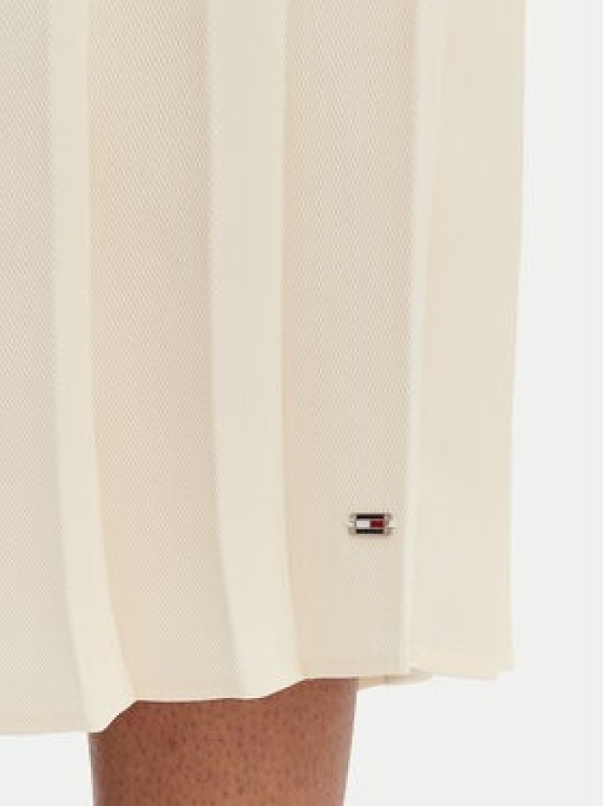 Tommy Hilfiger Spódnica plisowana WW0WW48538 Écru Regular Fit